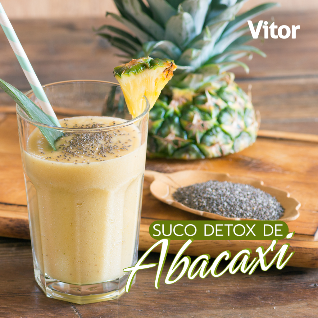 Suco Detox De Abacaxi Supermercado Vitor